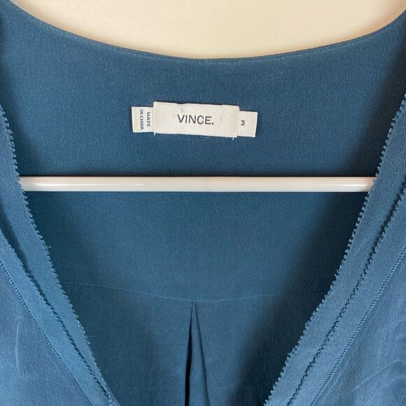 Vince Silk V-Neck Long Sleeve Blouse - Picture 6 of 6